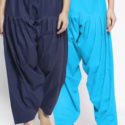 GRACIT Women Pack Of 2 Solid Pure Cotton Loose Fit Salwar-picture-1