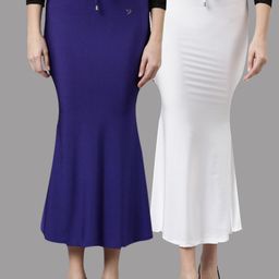 TWIN BIRDS Women Pack Of 2 High Rise Stretchable Shimmer Saree Shape Wear-image-10