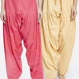 GRACIT Women Beige and Orange  Salwars Pack of 2-picture-9
