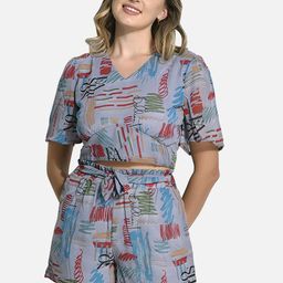 FIMS Women Printed Top With Shorts-image-45