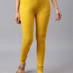 elleven Women Cotton Solid Churidar-Length Leggings-image-73
