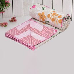 RRC Green & White Floral Pure Cotton Reversible AC Room 120 GSM Double Bed Dohar-6