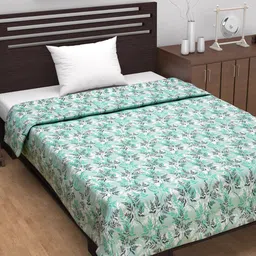 Divine Casa Blue Floral AC Room 120 GSM Single Bed Dohar-image-88