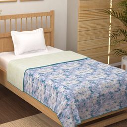 Story@home Cream-Coloured Printed AC Room 150 GSM Reversible Cotton Single Bed Dohar-image-96