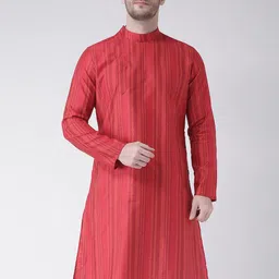DEYANN Men Red Kurta with Churidar-picture-5