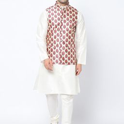 Kaifoo Men White Kurta with Churidar-89