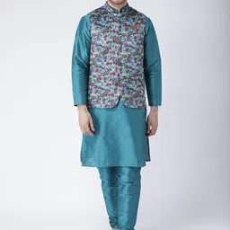 Hangup Men Kurta With Churidar & Nehru Jacket-picture-24