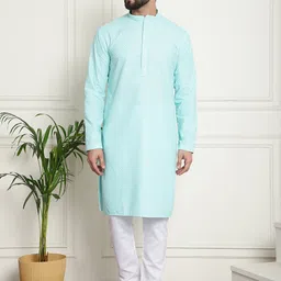 SOJANYA Geometric Embroidered Thread Work Pure Cotton Kurta with Churidar-image-55