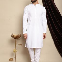 SOJANYA Embroidered Pure Cotton Kurta with Churidar-image-15