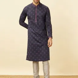 Manyavar Black Panther Printed Thread Work Kurta and Churidar-image-89