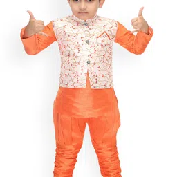 BAESD Boys Floral Printed Regular Kurta with Churidar-56