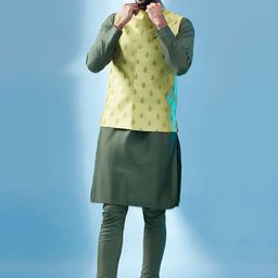 KISAH Mandarin Collar Regular Kurta Set-picture-43