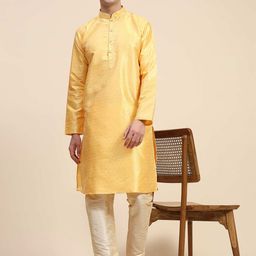 Enciger Men Ethnic Motifs Regular Kurta with Churidar-55
