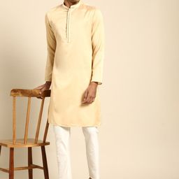 Amodh by Kisah Men Yellow Kurta with Churidar-image-39