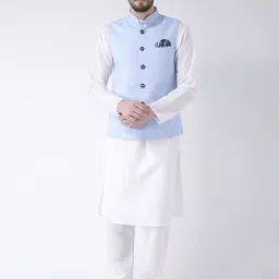 Hangup Men Pure Cotton Kurta with Pyjamas-picture-39