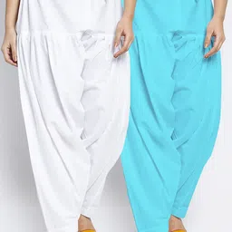 GRACIT Women Pack Of 2 Solid Cotton Salwars-picture-41