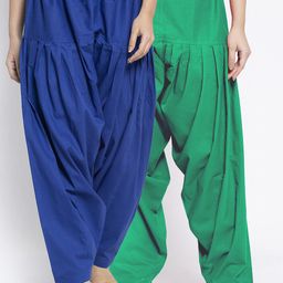 GRACIT Women Pack Of 2 Solid Cotton Loose Fit Salwar-image-59