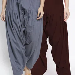 GRACIT Women Pack Of 2 Solid Cotton Salwars-picture-21