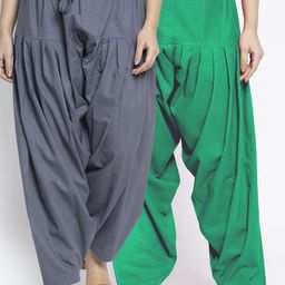 GRACIT Women Pack Of 2 Solid Cotton Salwar-image-84