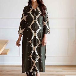 Nehamta Printed Straight Beads and Stones Kurta with Salwar-image-4