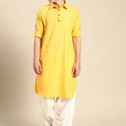 RAJUBHAI HARGOVINDAS Men Regular Pure Cotton Kurta with Salwar-picture-48