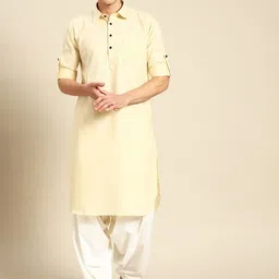 RAJUBHAI HARGOVINDAS Men Regular Pure Cotton Kurta with Salwar-25