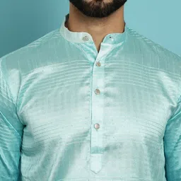 SOJANYA Striped Regular Sequinned Kurta With Pyjamas image 2