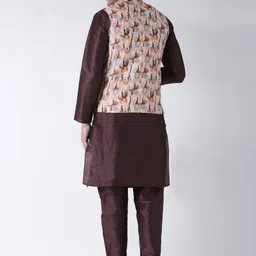 Hangup Men Kurta with Pyjamas & Nehru Jacket image 3