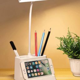Multifunctional 3 Level Brightness Rechargeable with Pen & Mobile Holder Desk Study Lamp-20