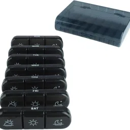 1 Pill Box Organizer,21 Grids 3 Times One Day,Portable Travel Pill Box (Pack of 1) Pill Box-16