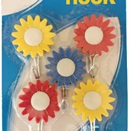 Self Adhesive flower shape 5 Pieces, Load Capacity Hook hanger key holder Hook 1-image-42