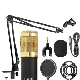 rhonnium Recording Mic for Singing Microphone Set - Karaoke Player Kit with Condenser Mic Microphone-picture-1