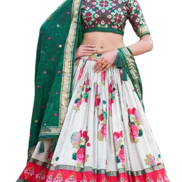 Digital Print Semi Stitched Lehenga Choli-image-15