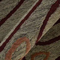 saraswatii global Brown Geometric-Printed Hand Tufted Rectangular Carpet image 3