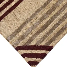 saraswatii global Brown Geometric Printed Hand Tufted Rectangular Carpet image 4