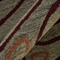 saraswatii global Brown Geometric-Printed Hand Tufted Rectangular Carpet image 5