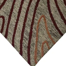 saraswatii global Brown Geometric-Printed Hand Tufted Rectangular Carpet image 5