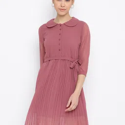Mayra Peter Pan Collar A-Line Dress-image-52