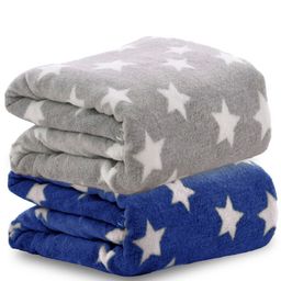 OyO Baby Blue 2 Pieces Geometric Fleece Mild Winter Single Bed Blanket-image-93