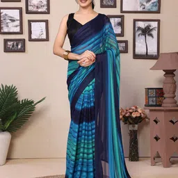 Mitera Striped Ready to Wear Saree-image-67