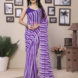 Mitera Striped Ready to Wear Saree-image-80