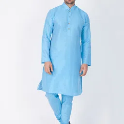 VASTRAMAY Men Ethnic Regular Kurta With Churidar-image-51