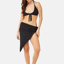 SECRETS BY ZEROKAATA Ribbed Swimwear Bikini Set with Sarong-image-94