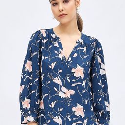 Harpa Floral Printed V-Neck Top-image-74