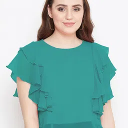 Bitterlime Green Ruffles Top-picture-27