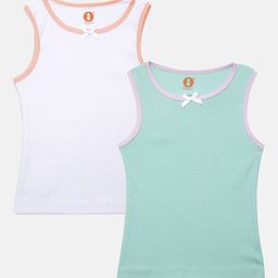 OOKA Girls Pack Of 2 Assorted Solid Camisoles-image-44
