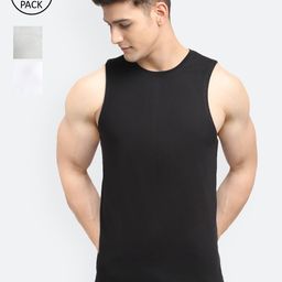 Friskers Men Pack Of 3 Solid Cotton Innerwear Vests-45