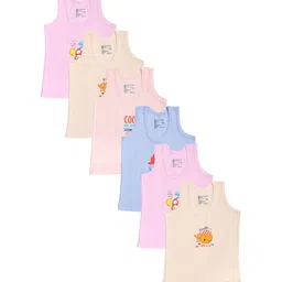 Bodycare Kids Boys Pack Of 6 Assorted Cotton Innerwear Vests-image-127