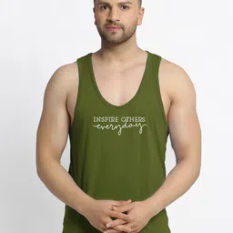Friskers Men Olive Printed Inspired Others Innerwear Vests-image-72