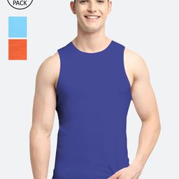 Friskers Men Pack Of 3 Solid Cotton Apple Cut Innerwear Vests-image-89